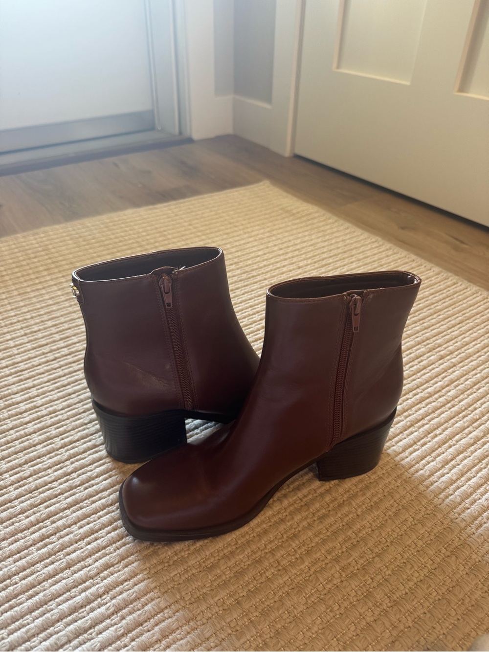 Nine West Brown Leather Ankle Boots